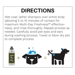 Natural Dog Shampoo, Multi-Day Freshness™ with Oatmeal + Aloe Vera, 24 oz - Pierrepablo